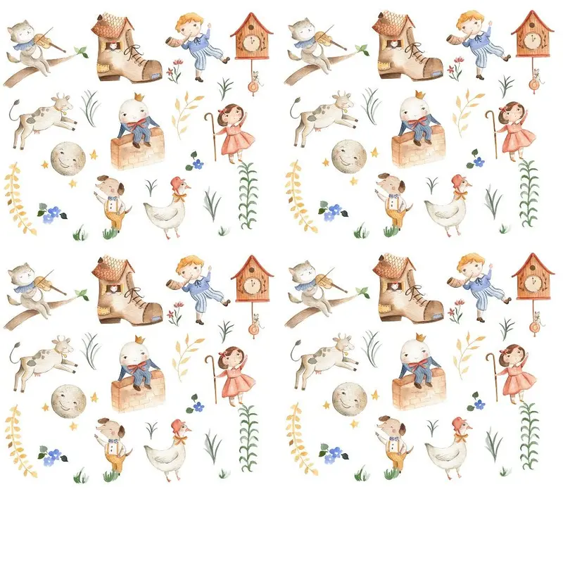 Humpty Dumpty Elements Fabric - White