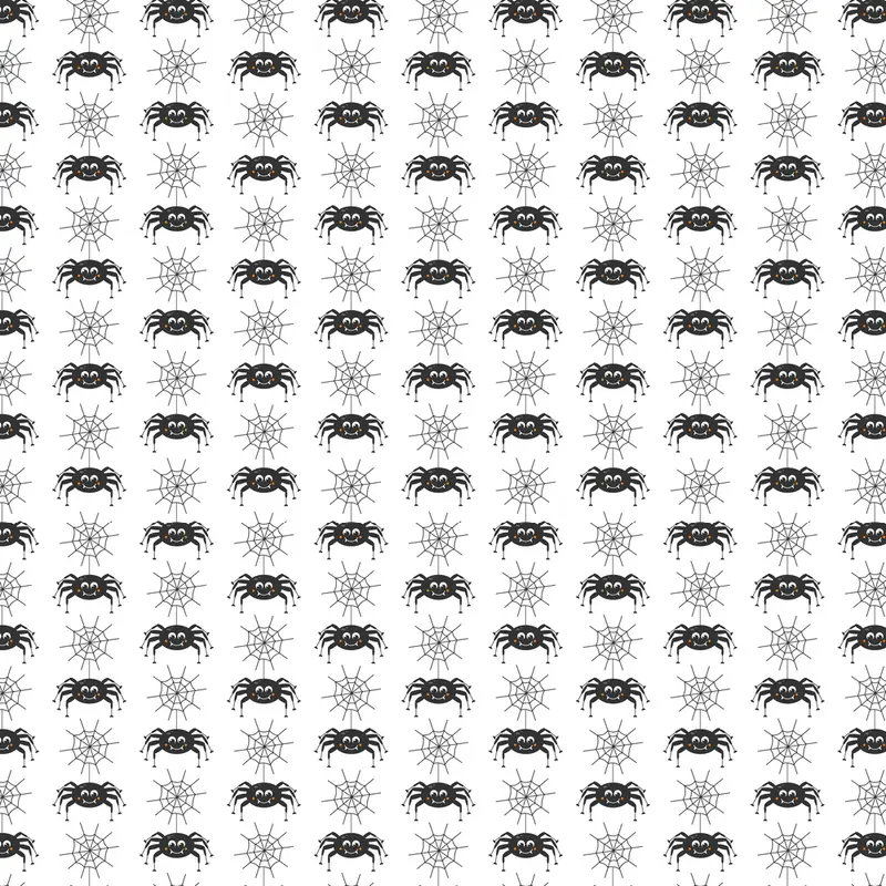 Packed Spider Fabric - White