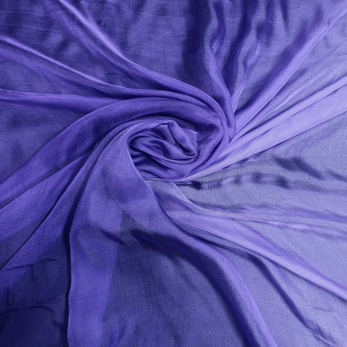 Paisley Purple/Royal Purple Ombre Silk Chiffon