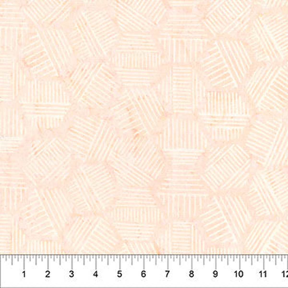 Banyan Pastel Orange Hexies Neutral Cotton 44"/45" Fabric Per Yard