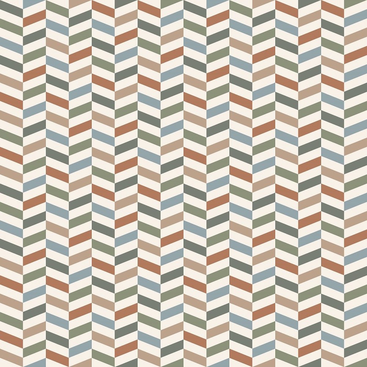 Earthy Tones Chevron Fabric