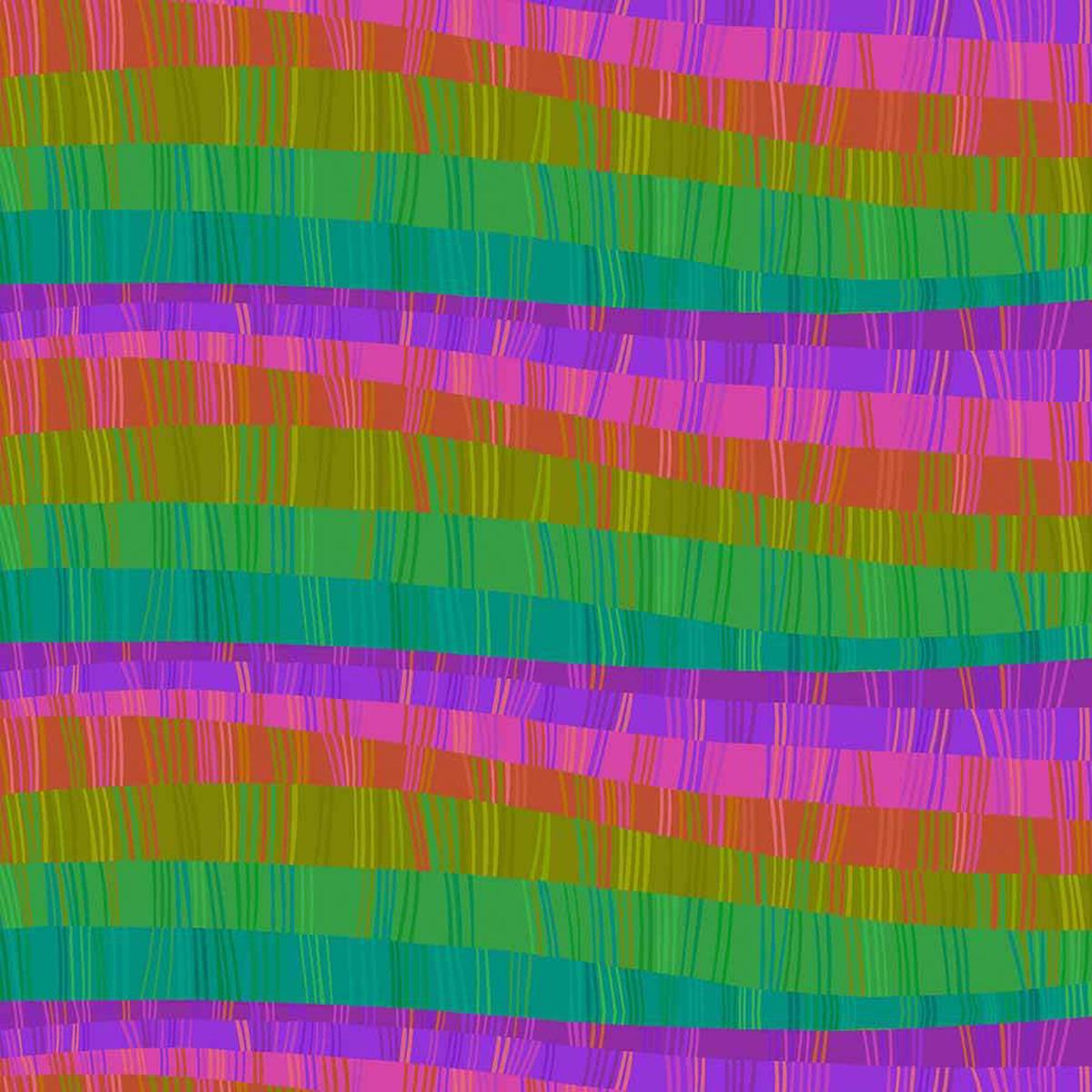 FreeSpirit - Love in the Wild by Katy Tanis of Daughter Earth - Love Stripe - Multi - Yardage