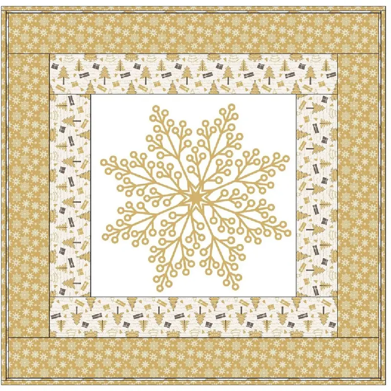 A Golden Christmas Wall Hanging 42" x 42"