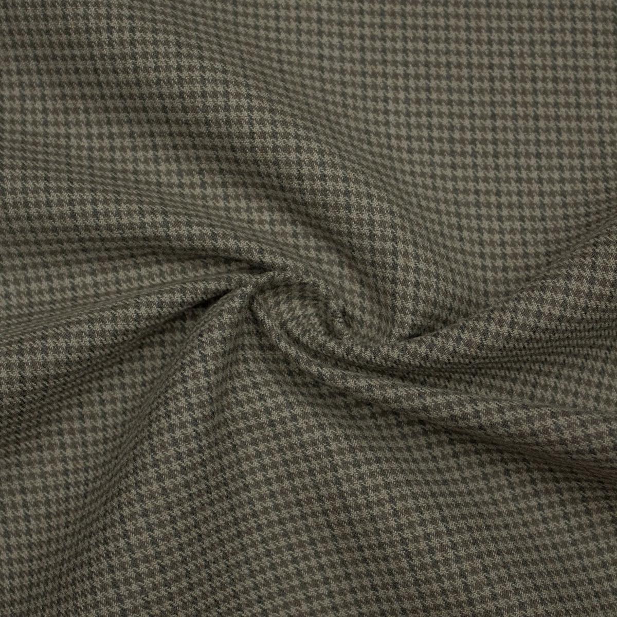 Ryan Walnut Houndstooth Polyester Viscose Fabric