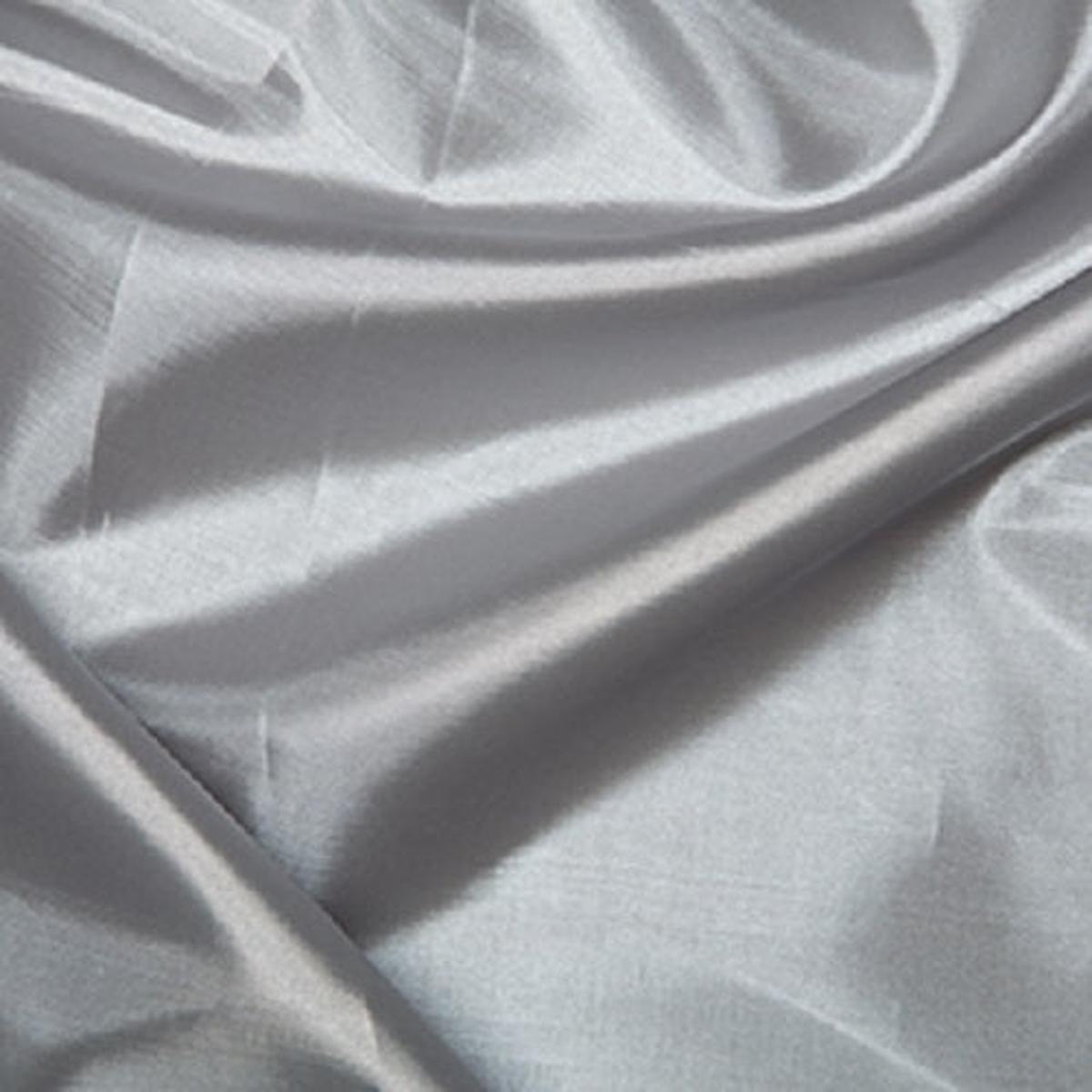 1 Metre Habotai Silver Silk Lining Fabric 100% Polyester 145cm / 58" wide