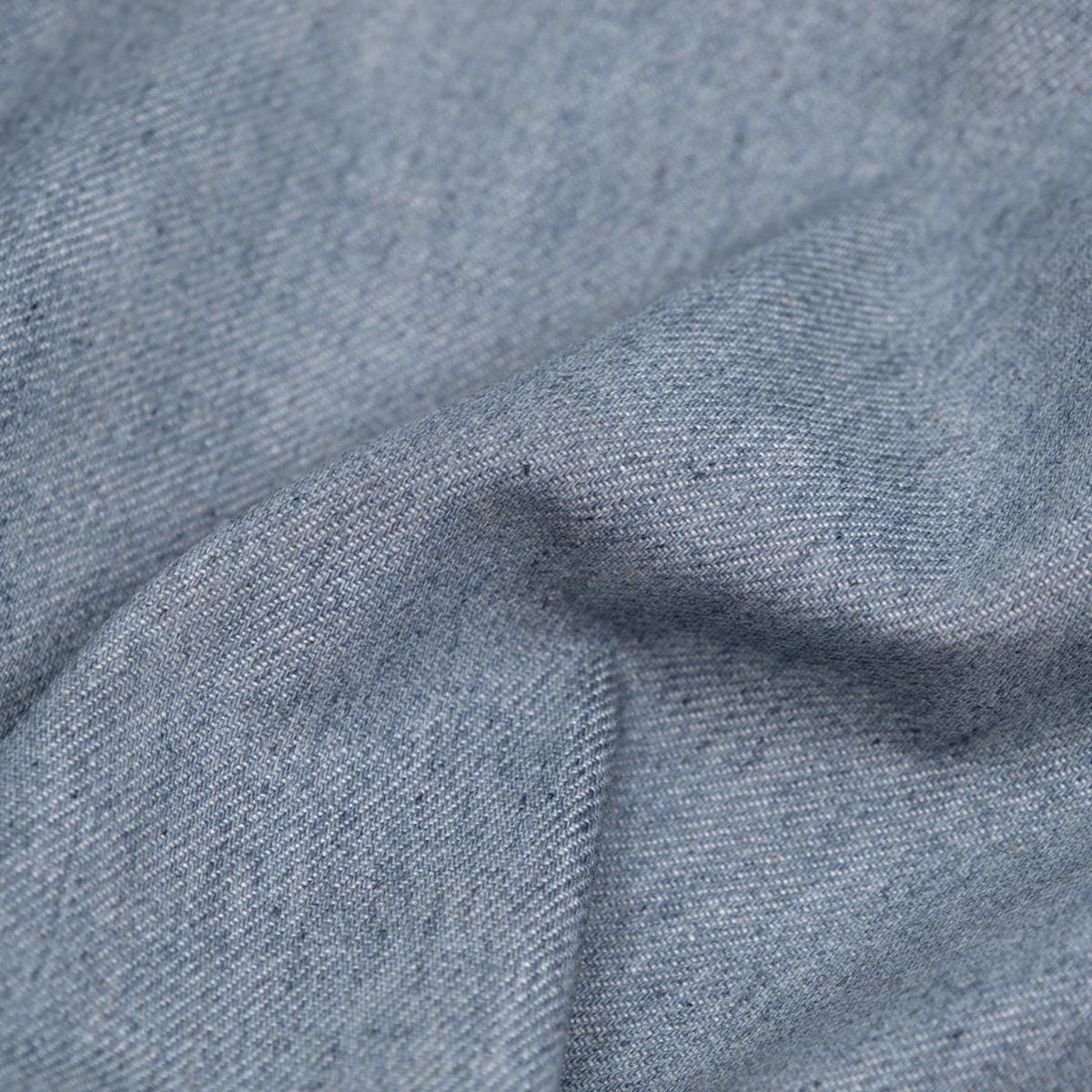 13oz Premium Non-Stretch Organic Cotton Denim - Light Indigo