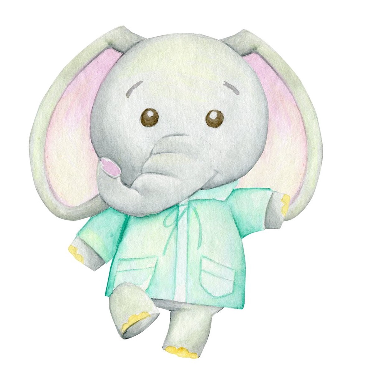 Ready For The Rain Elephant Fabric Panel