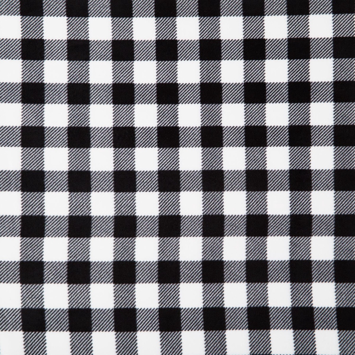 Winterfleece - Buffalo Plaid Black White Yardage