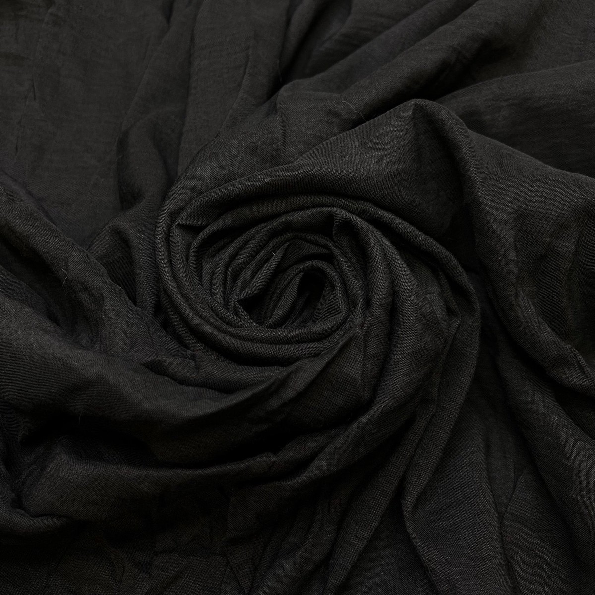 Ryan The Temp - Crinkle Double Gauze Cotton Woven - Black - 3.2M Bundle
