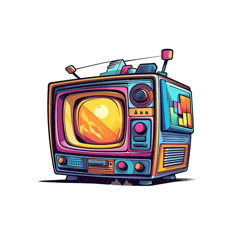 Old School Elements TV Fabric Panel