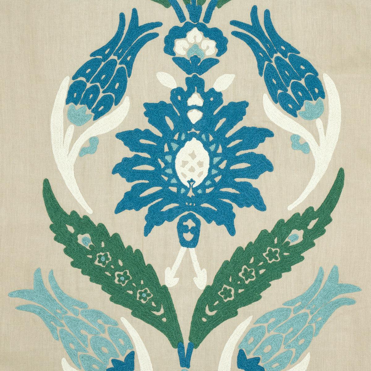 SCHUMACHER PALAMPORE ANAGADA EMBROIDERY EMBROIDERIES EMBROIDERIES PEACOCK - 74141