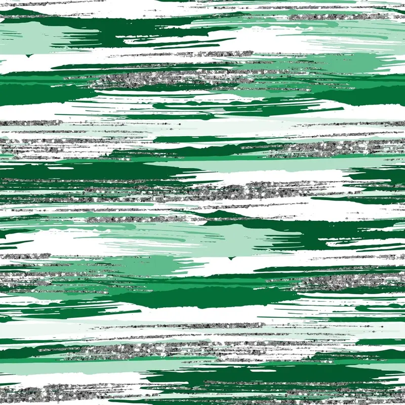 Silver Glitter and Brush Stroke Fabric - Grass Court