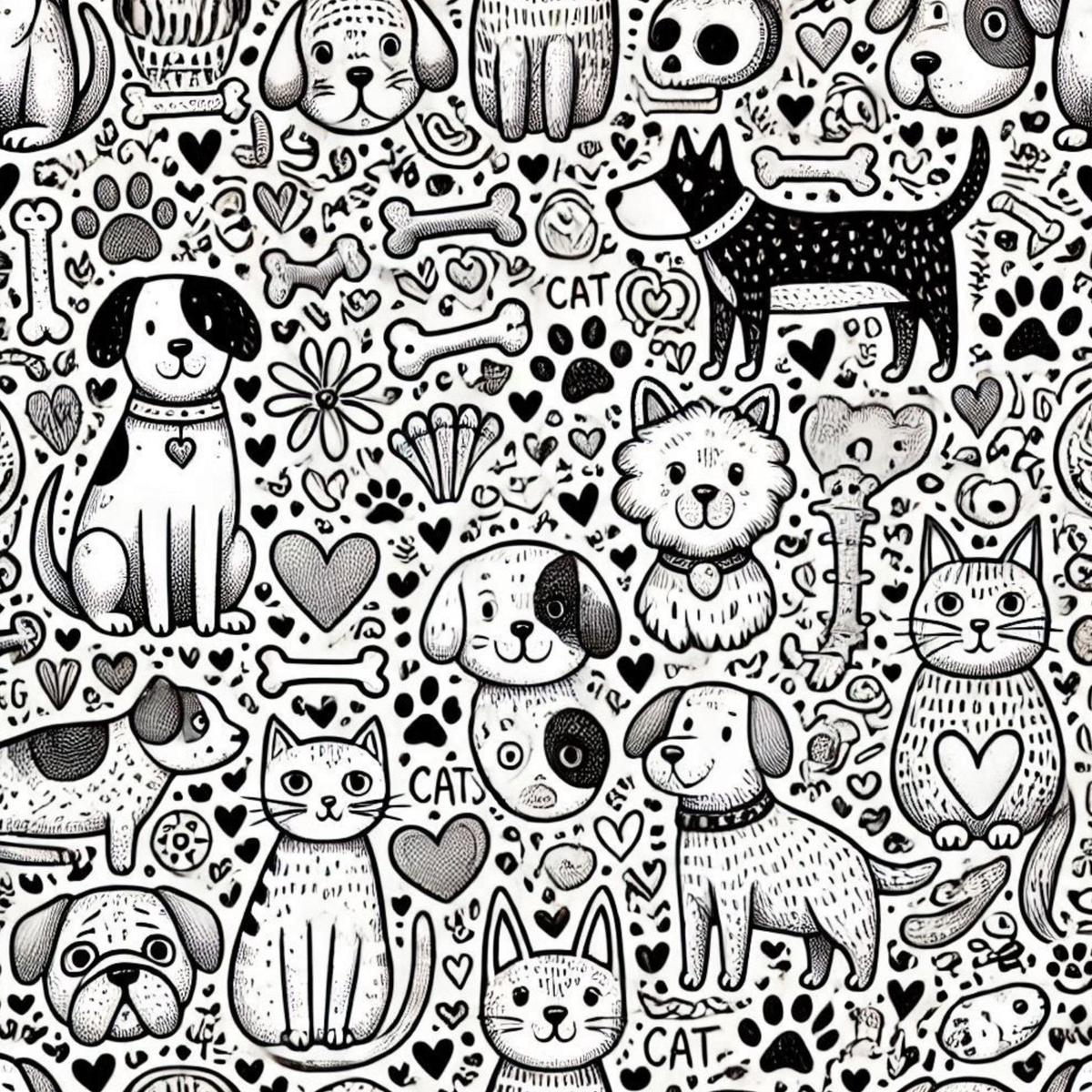 Cute Dog Pattern 9 Quilting Cotton Fabric