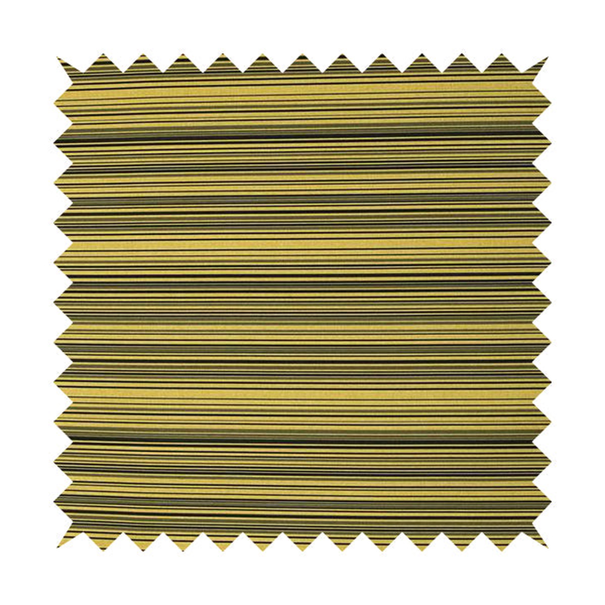 Samantha Black Striped Design Printed Soft Chenille Furnishing Fabric Yellow Colour