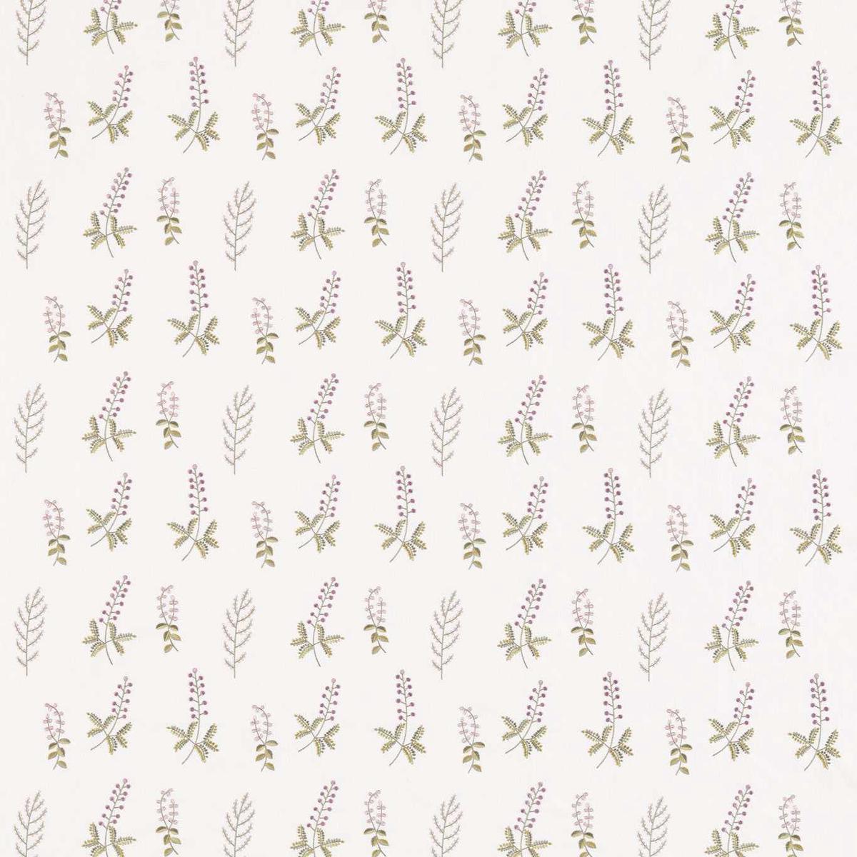SANDERSON Bilberry Fabric Classic Floral Celadon,Fig - DHPO236425