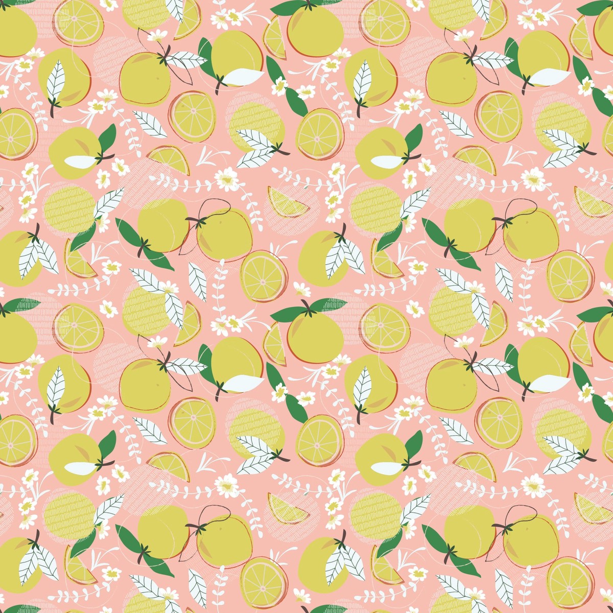 Citrus Summer Pattern 8 Quilting Cotton Fabric