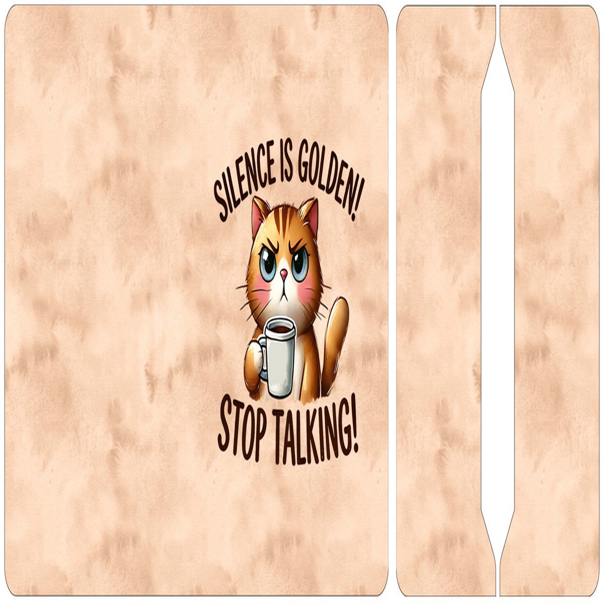 Cut and Sew - Mini Notebook Cover Silence is golden