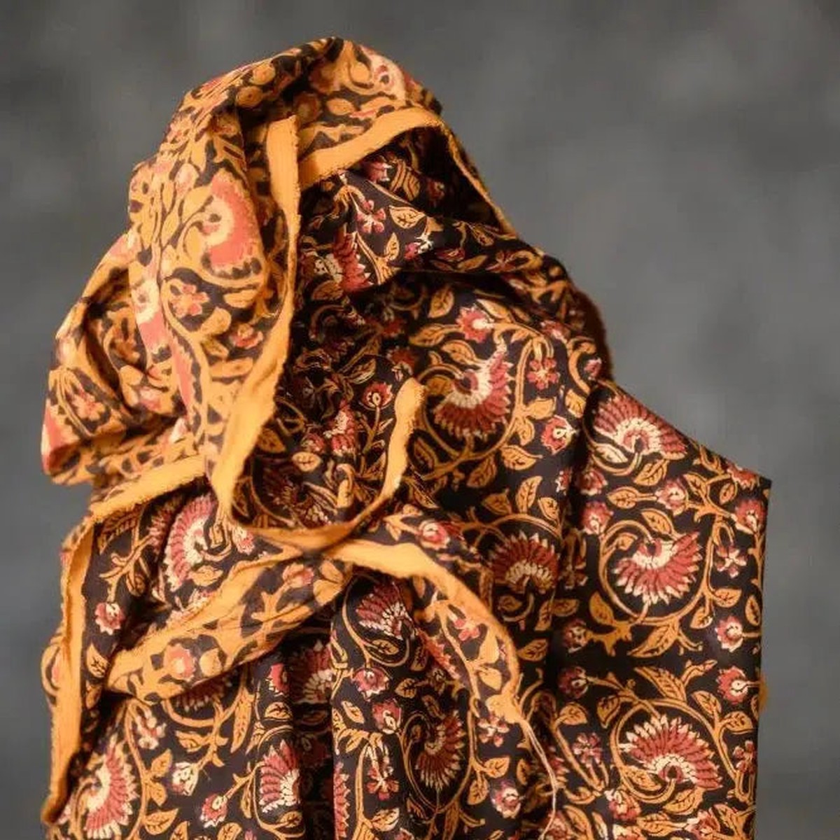 Strawberry Web Block Print Indian Cotton