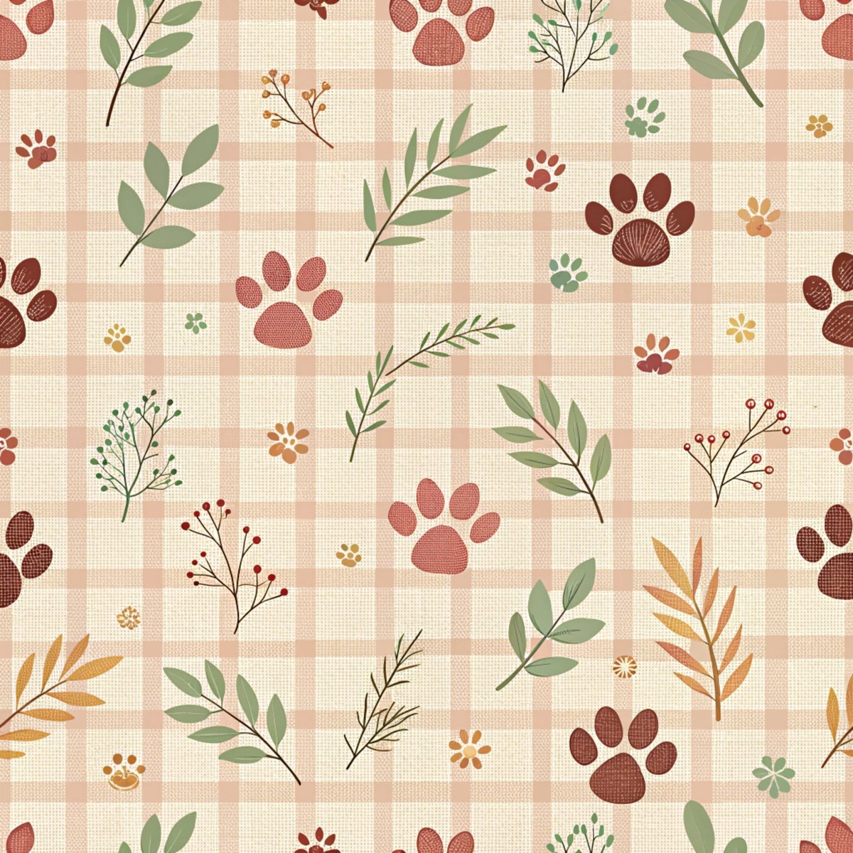 Dog Paws Pattern 8 Quilting Cotton Fabric