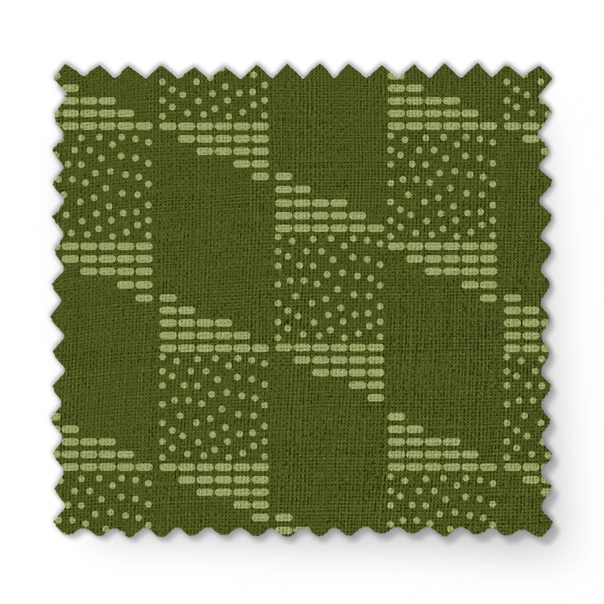 Fresh Diamond on Green Fabric