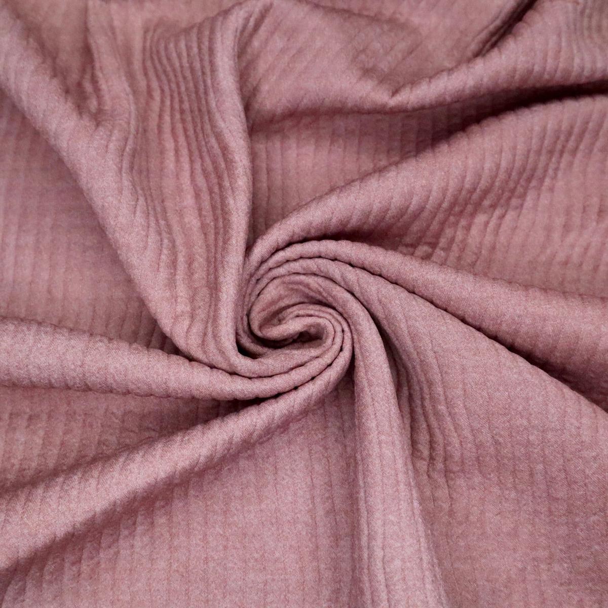Rosy Cozy - Poly Quilted Knit - Pink- 1M Bundle