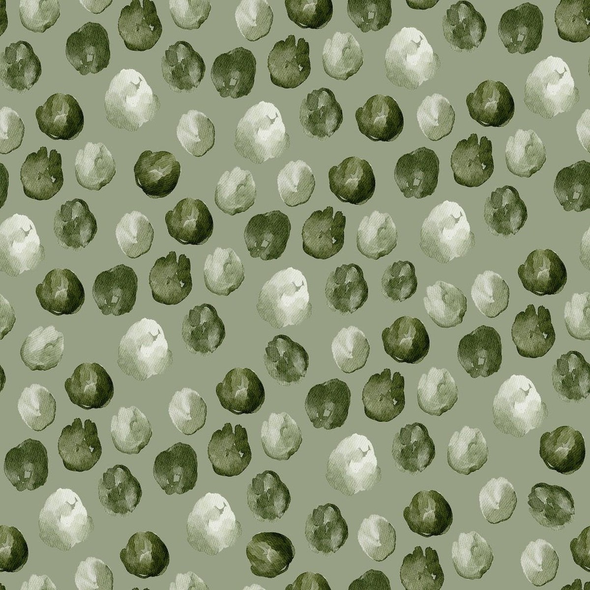 Evergreen Forest Dots Fabric - Green