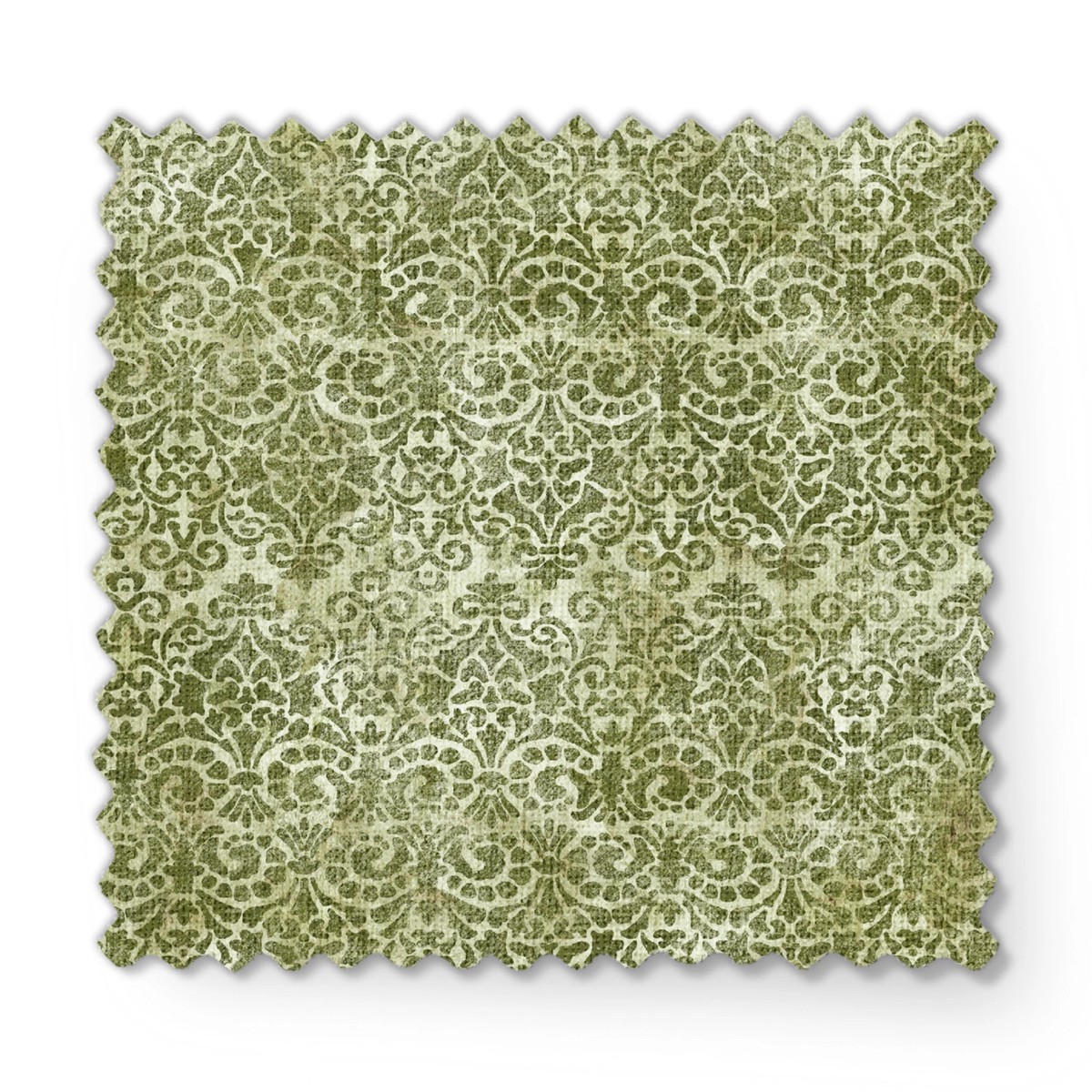 Susan Winget - Vintage Elegance - Olive Damask Fabric Fabric
