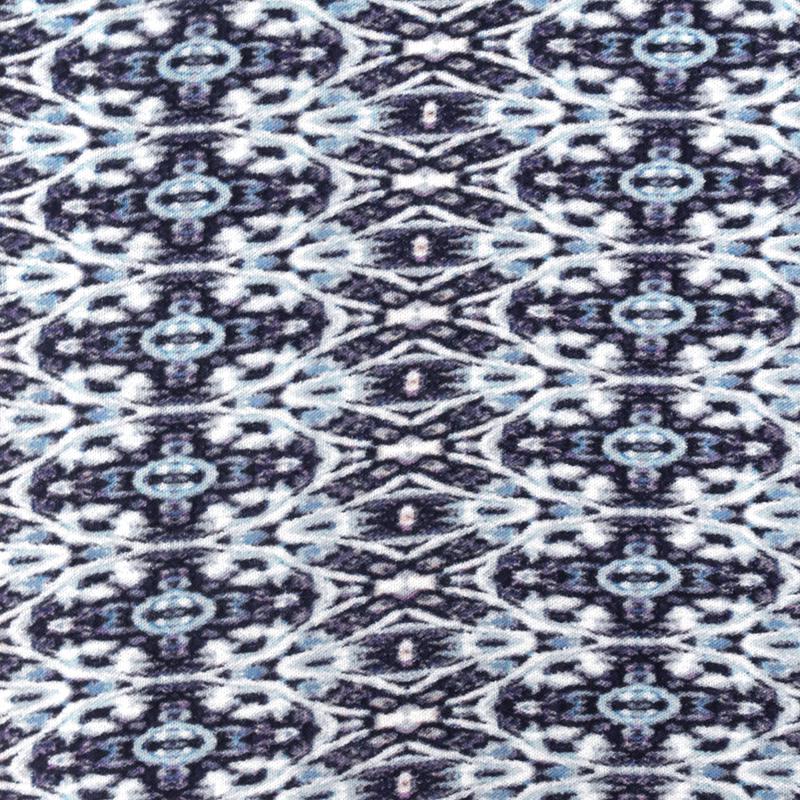 2 YD PC-Purple-Sky-Multi Abstract Kaleidoscope Printed Cotton Gauze Fabric