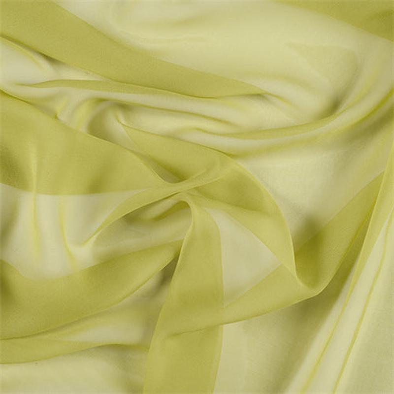 1 YD PC-Runway Silks Chartreuse Silk Chiffon Fabric - Reorderable