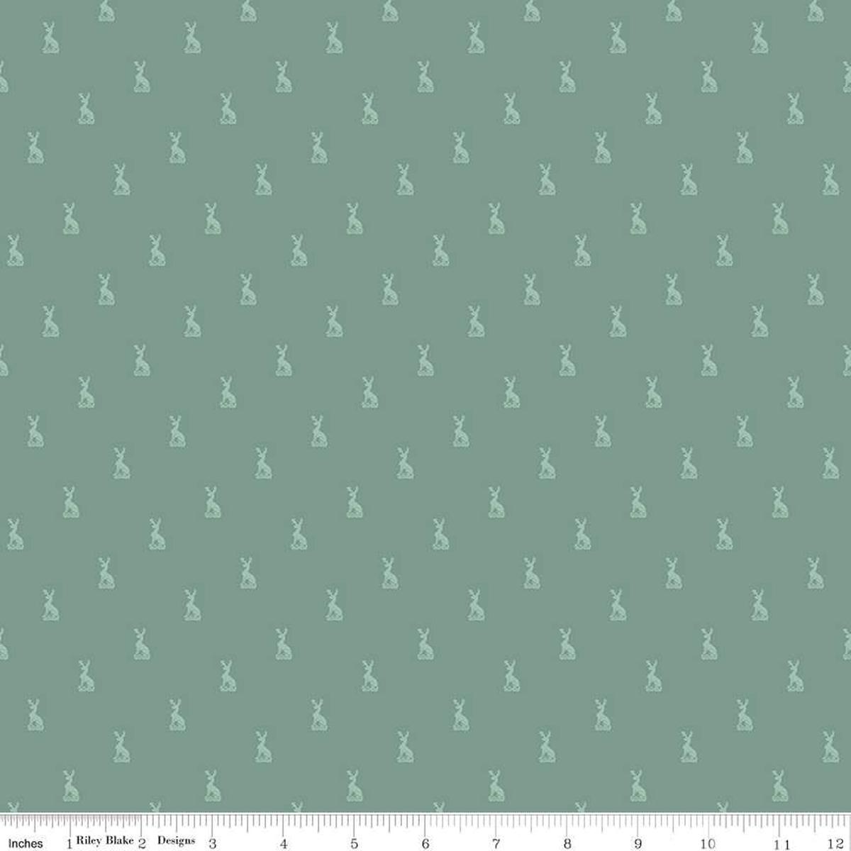 Fabric Riley Blake Jane Austen Green Family Crest Emma by the Quarter Yard C16532-GREEN