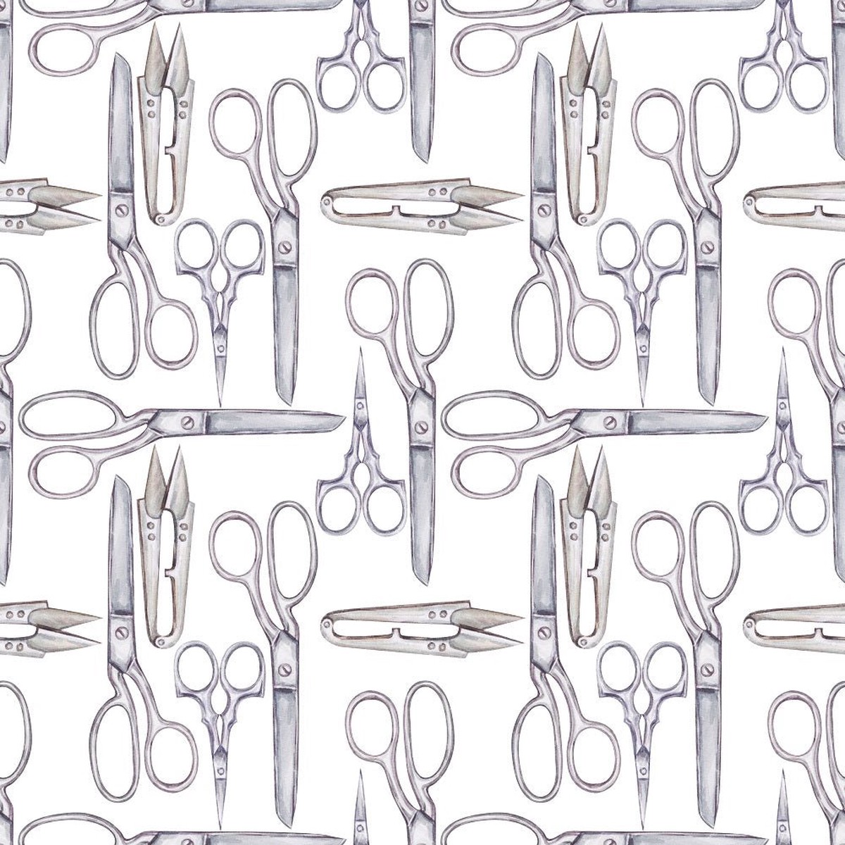 Assorted Sewing Scissors Fabric