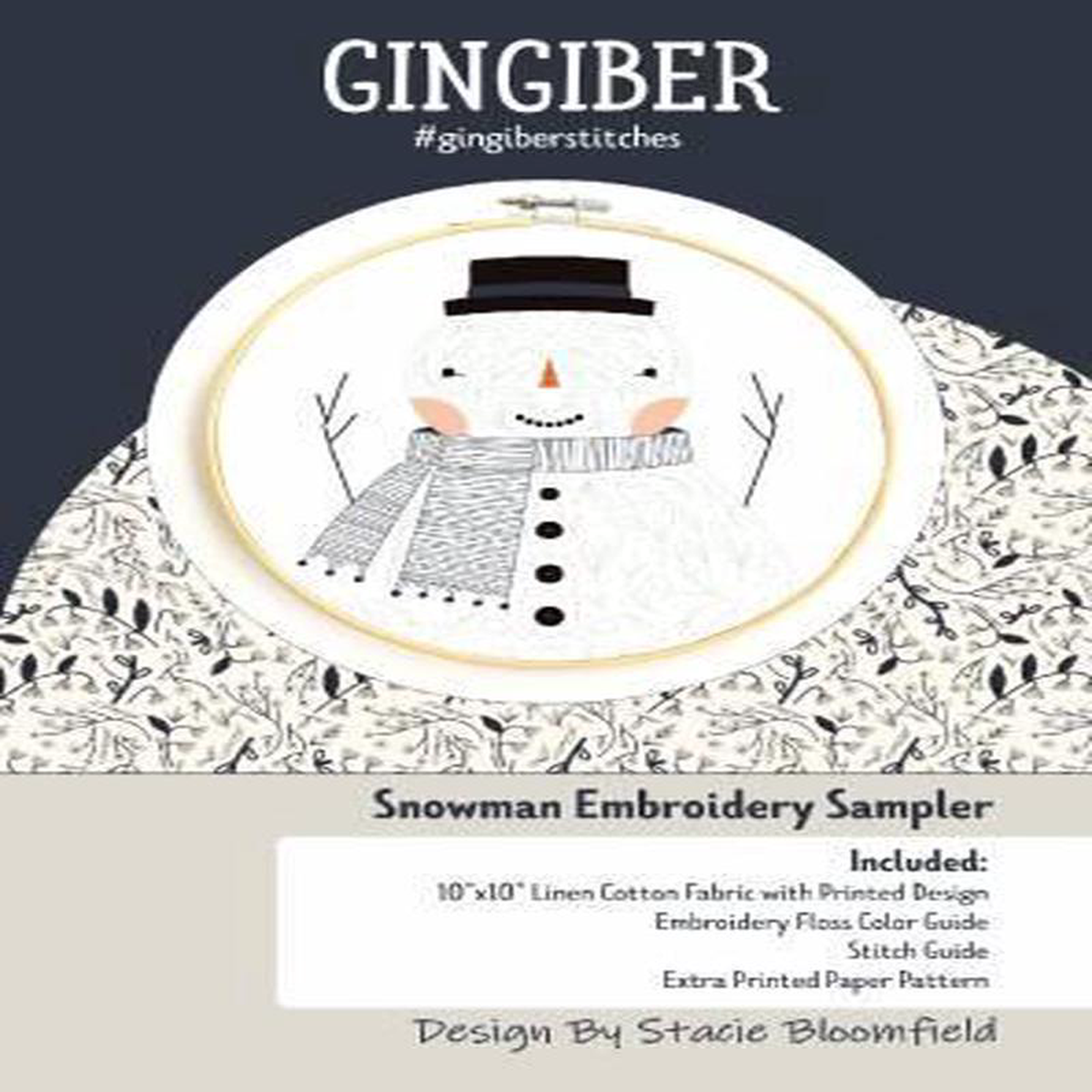 Snowman Embroidery Sampler 108243 Printed Design