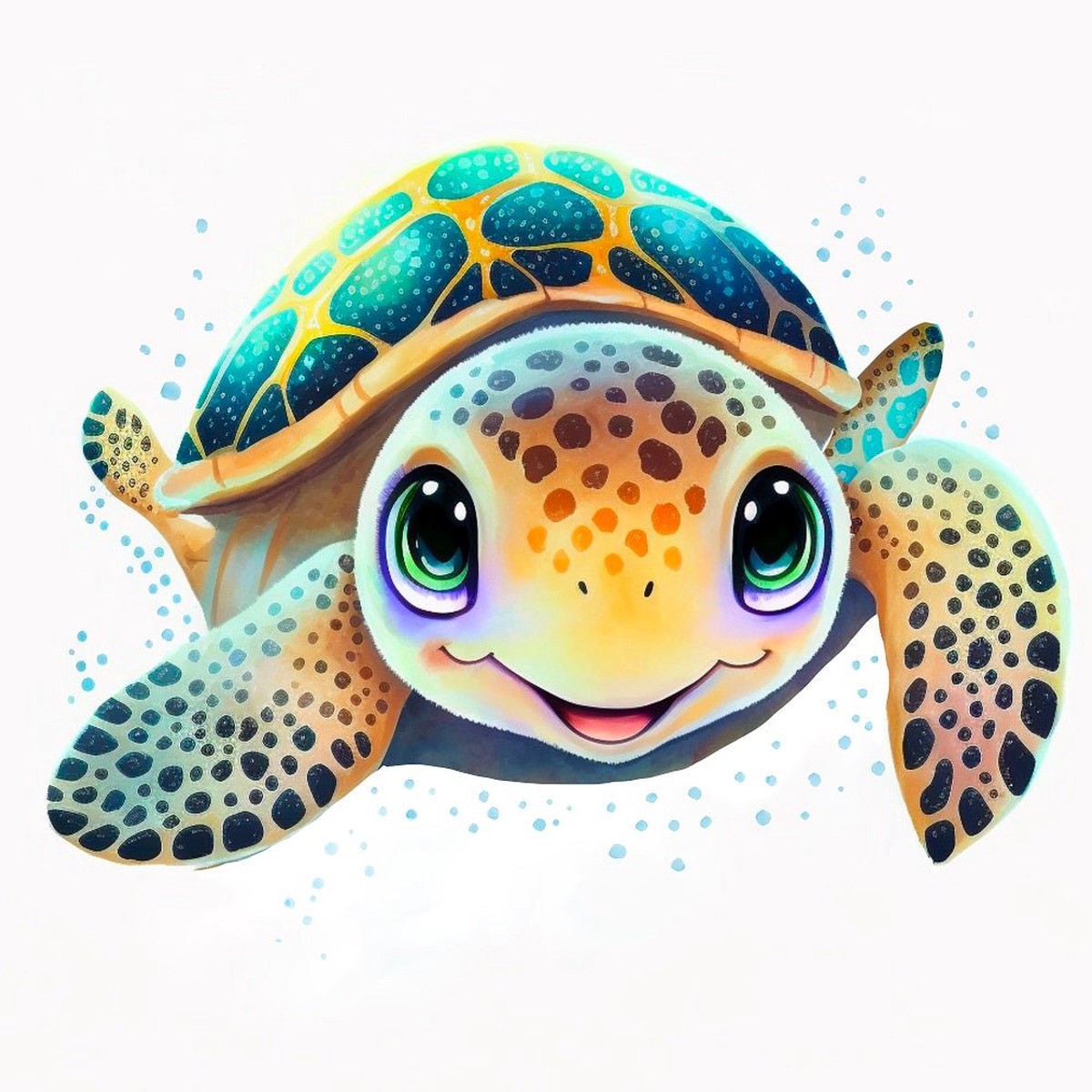 Baby Turtle 2 Fabric Panel