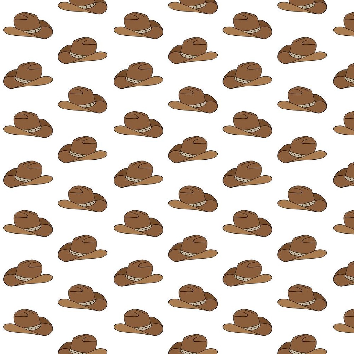 Cowboy Hat Allover Fabric