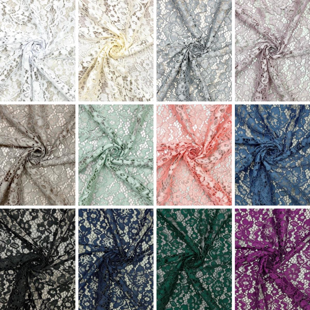 Floral Corded Lace Fabric