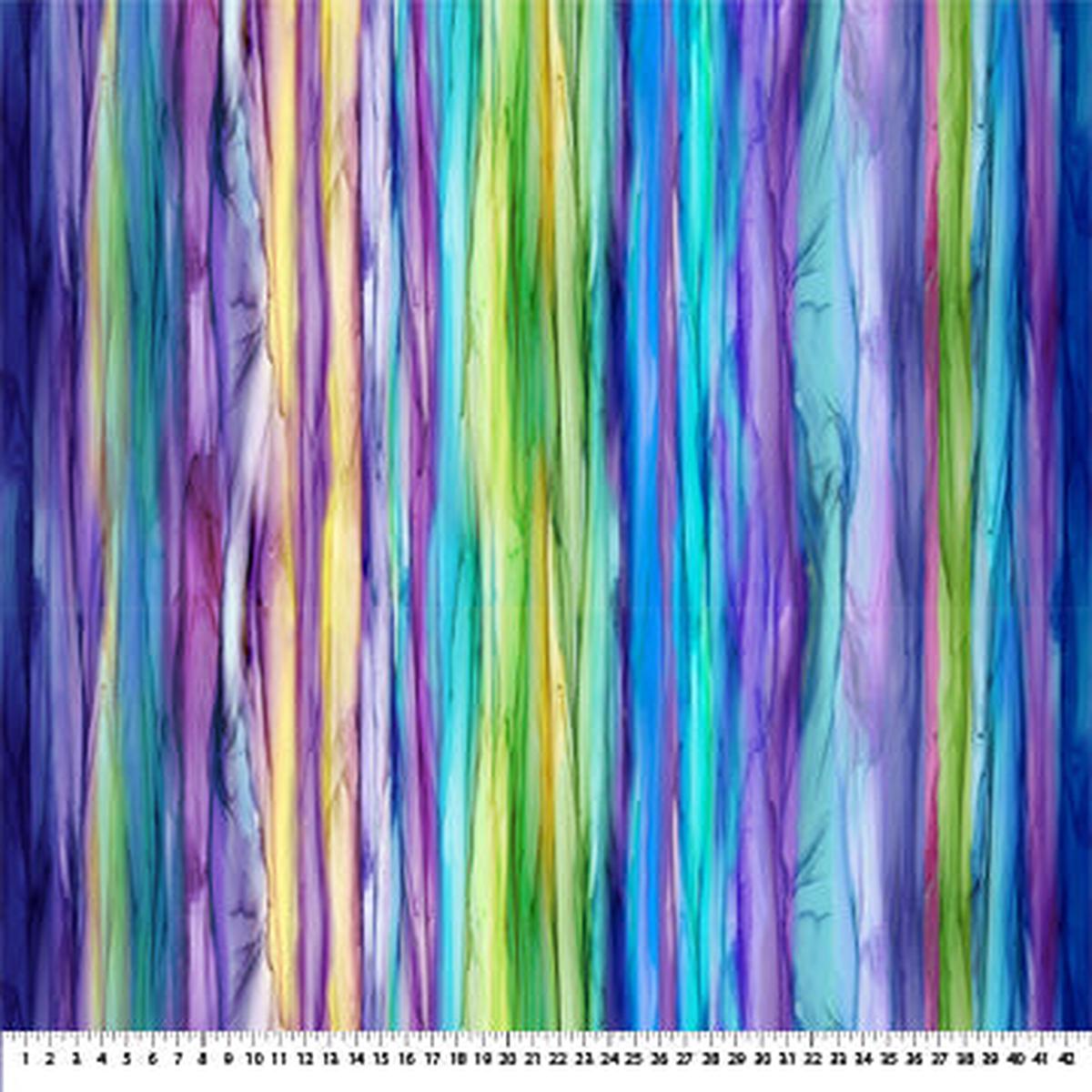 Multi Color Purple Stripes Infatuation Cotton 44"/45" Fabric Per Yard