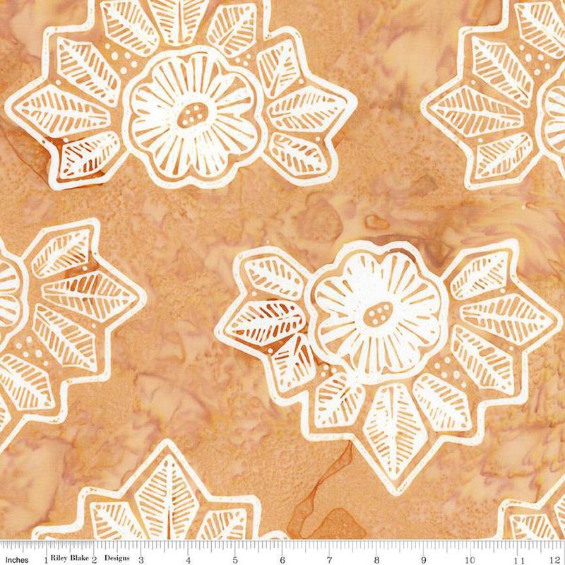 Fabric Riley Blake Hazelnut Latte Kalinda Expressions Batiks by the Quarter Yard BT23480-263