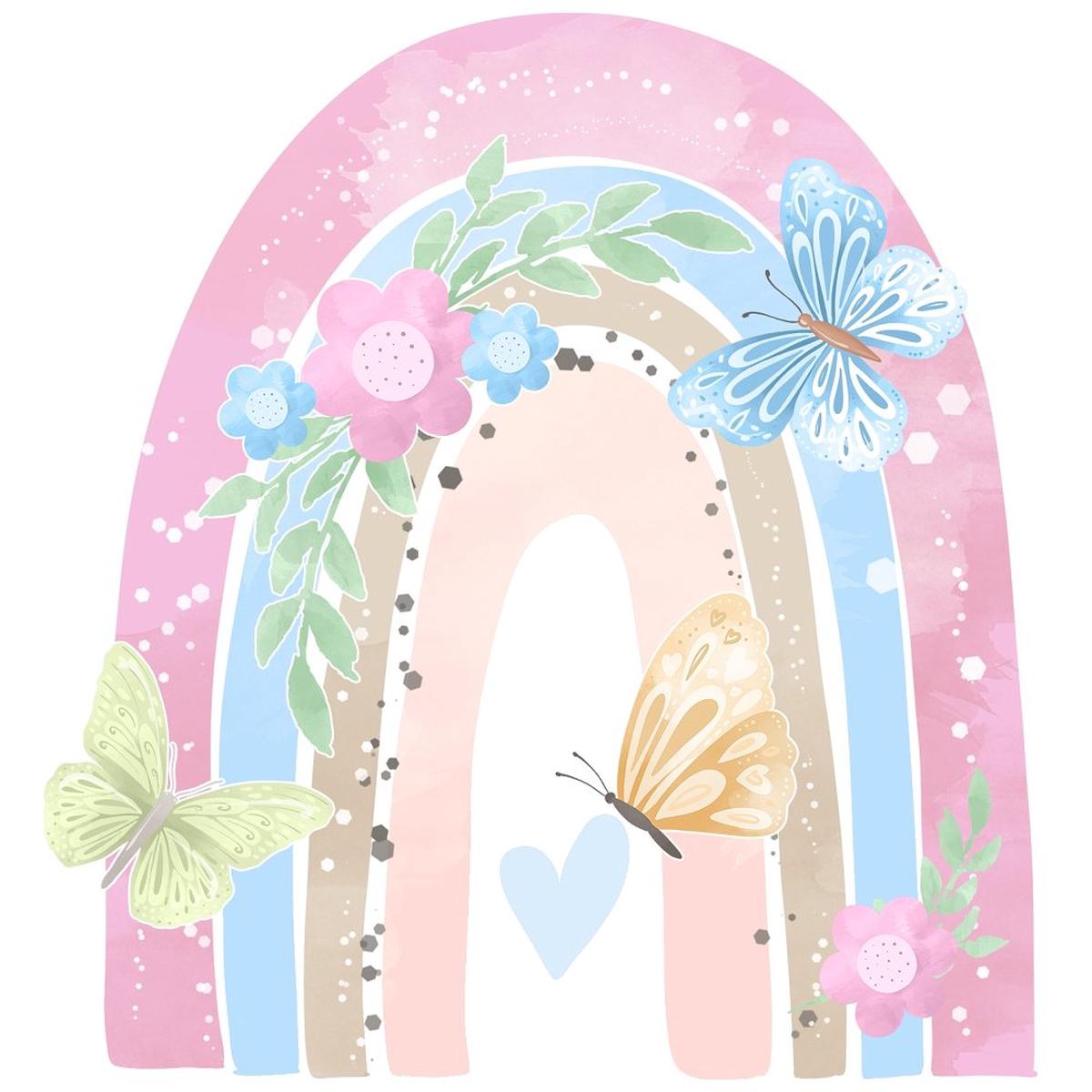 Butterflies & Rainbows Scene #4 Fabric Panel