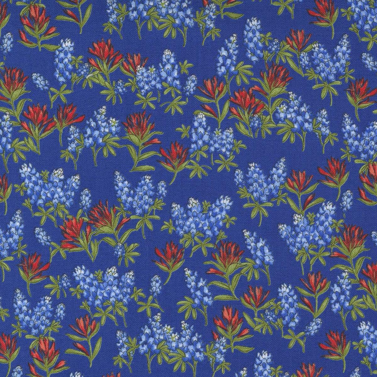 Moda Wildflowers 2021 Fabric - Wildflowers Floral Bluebonnets Bluebonnet 33622 12