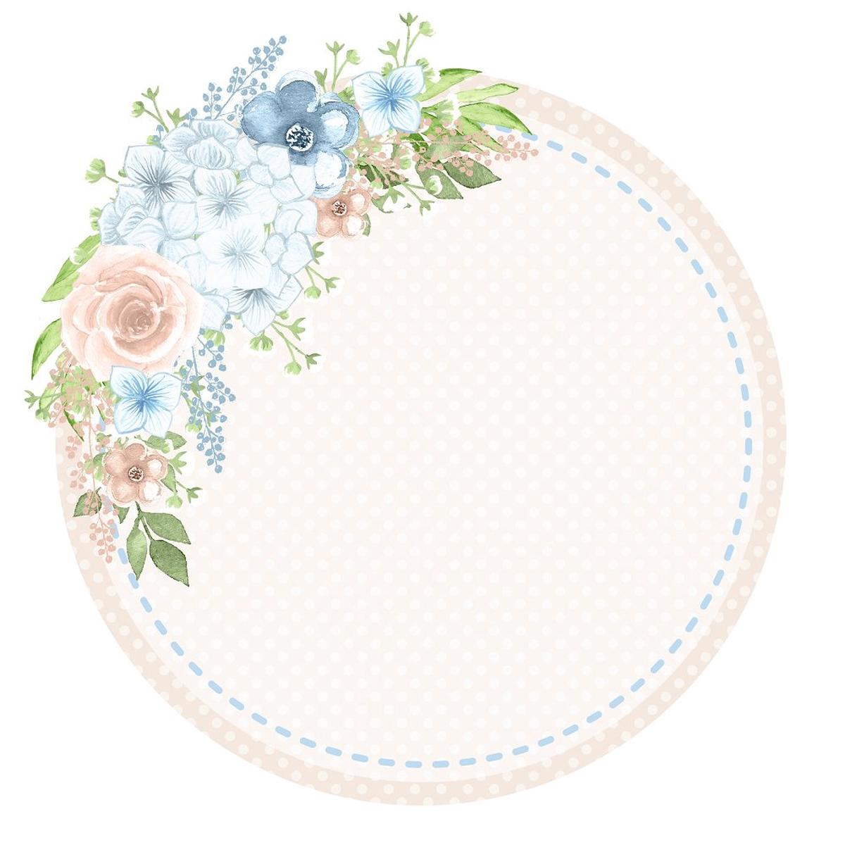 Powder Blue Frame 3 Fabric Panel