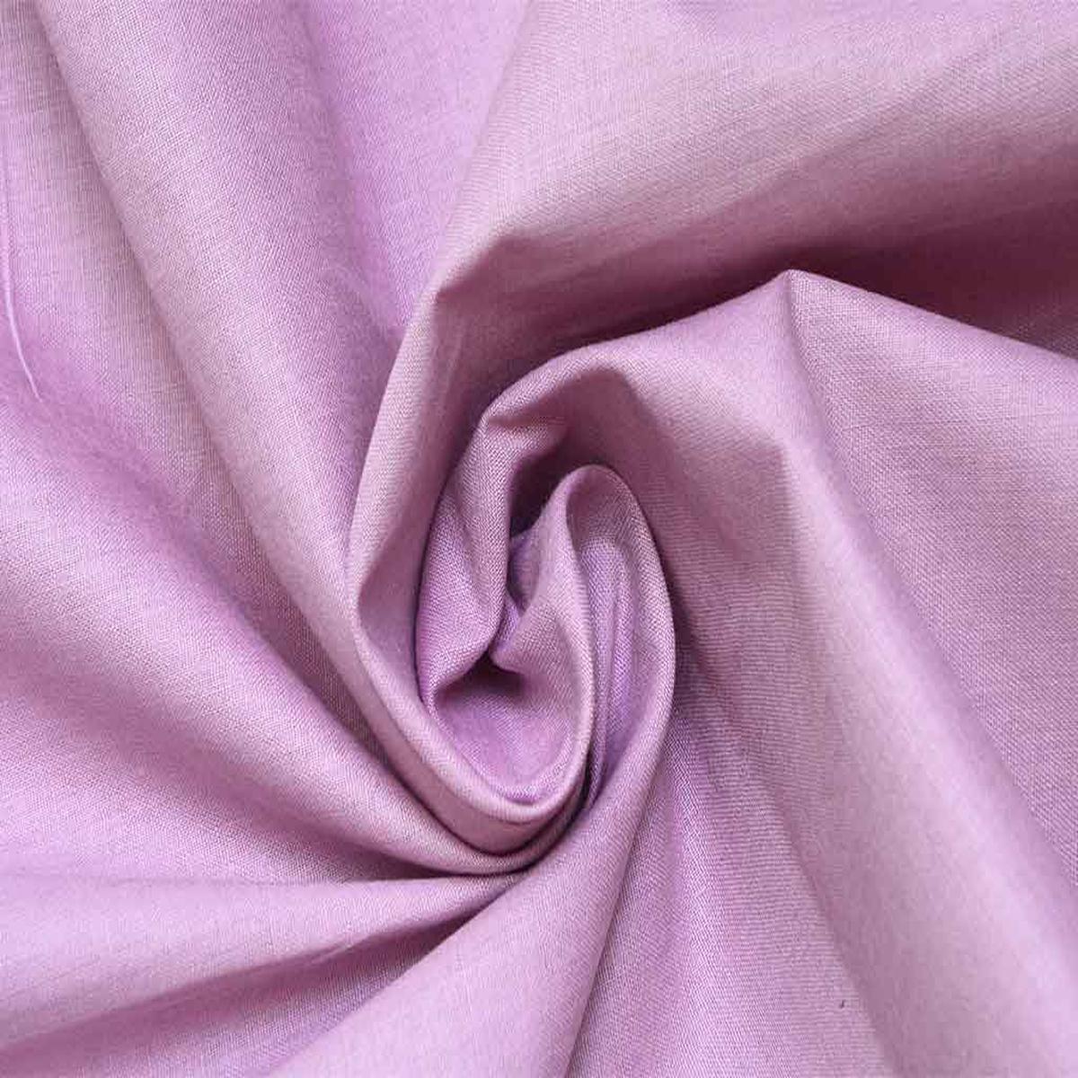 Heather Purple Plain Glazed Cotton Fabric