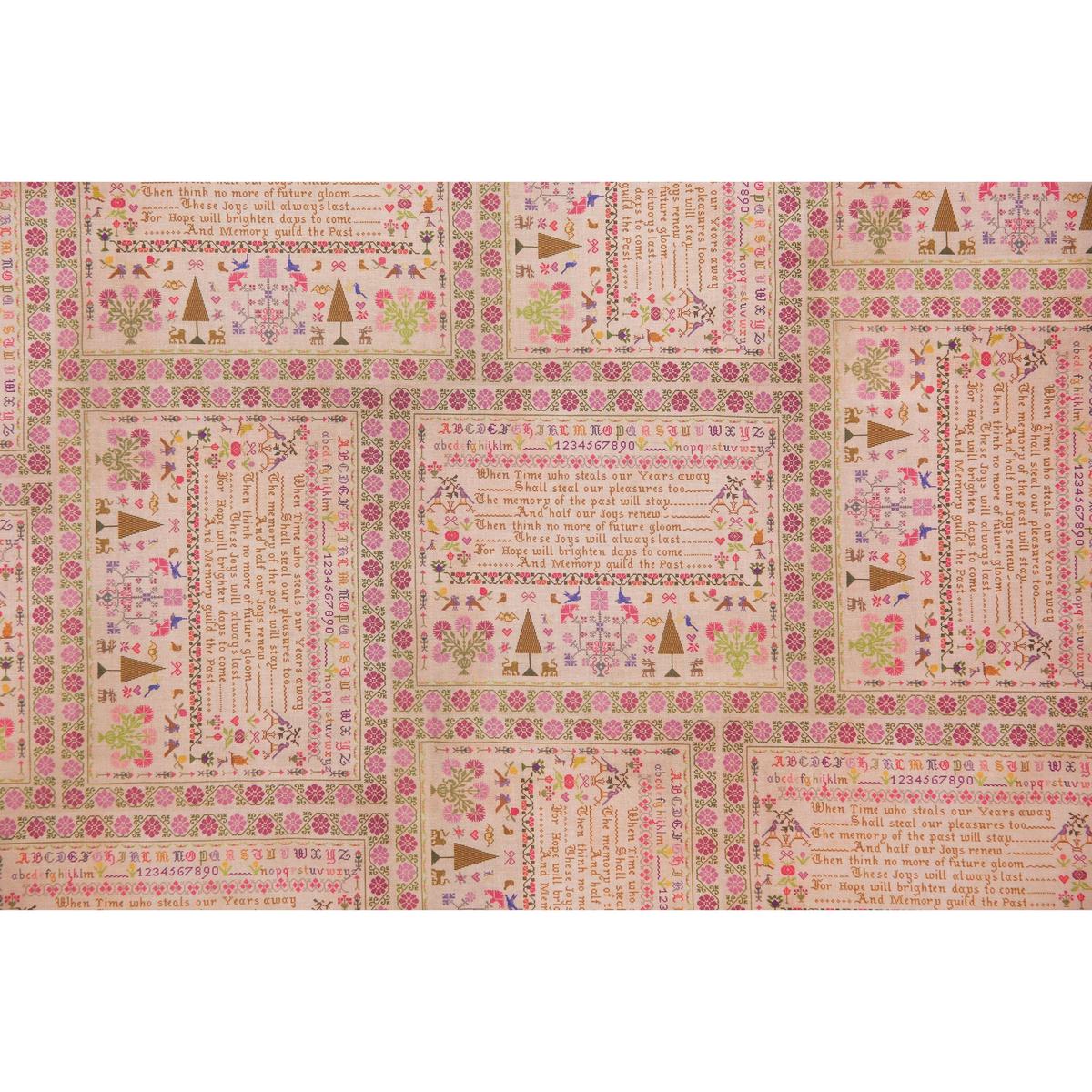 Hands Across The Sea Samplers ~ Memories of the Past Sampler Fabric | Fat Quarter