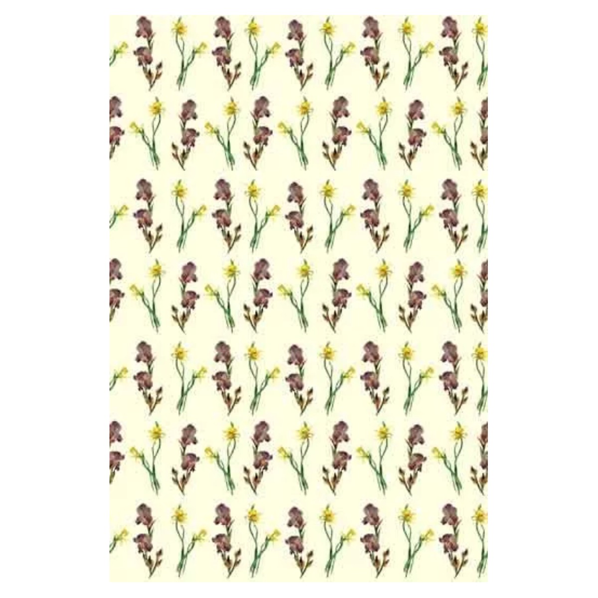 Sajou Oilcloth Fabric | Iris and Narcissus