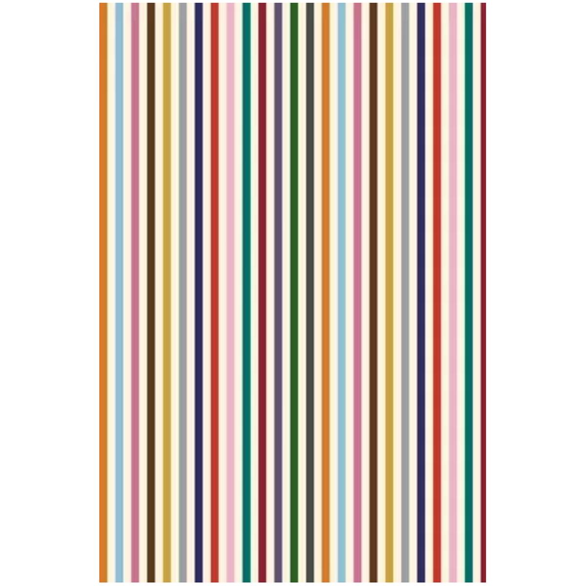 Sajou Oilcloth Fabric | Multicolored Stripes