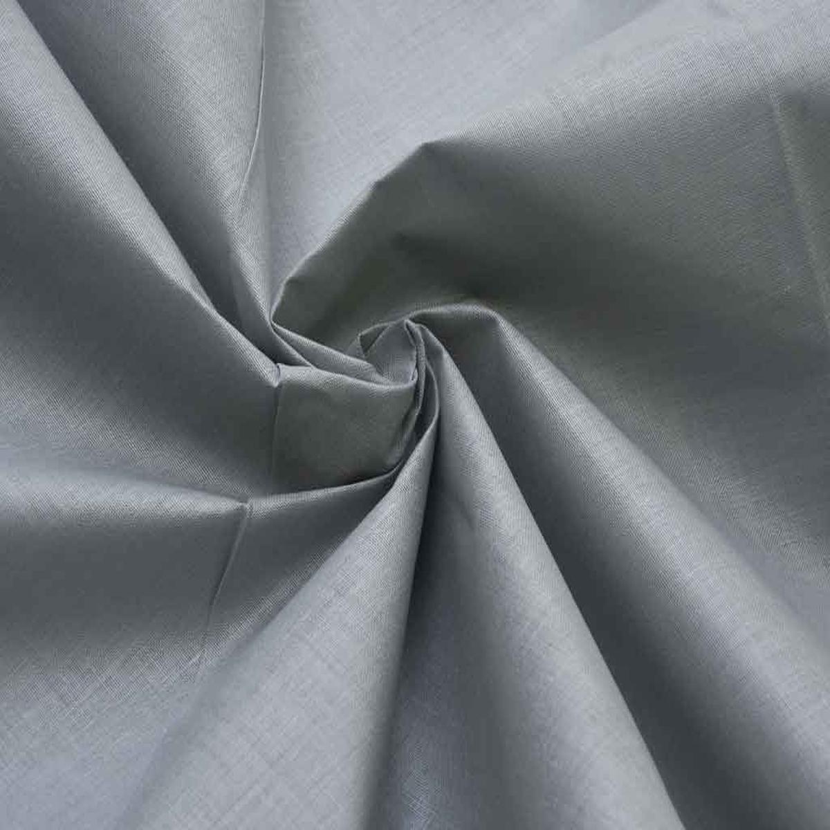 Dark Gray Plain Glazed Cotton Fabric (Wholesale)