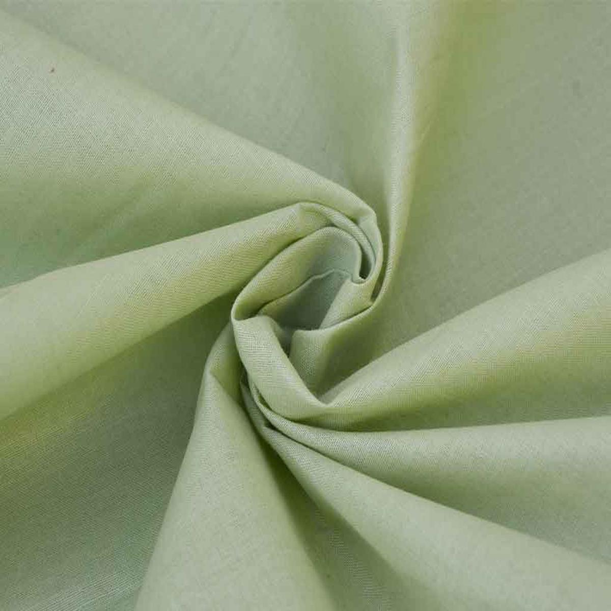 Natural Green Plain Glazed Cotton Fabric (Wholesale)