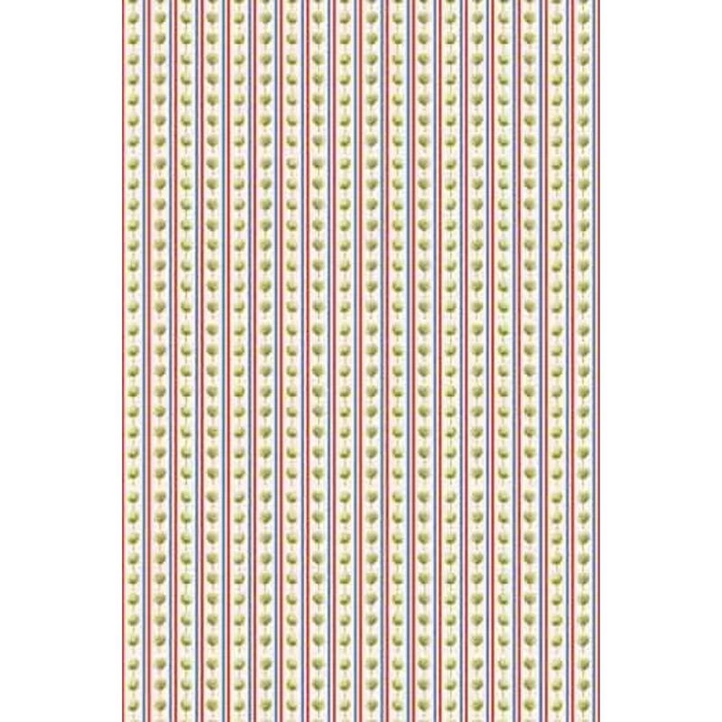 Sajou Oilcloth Fabric | Blue, White, and Red Stripes