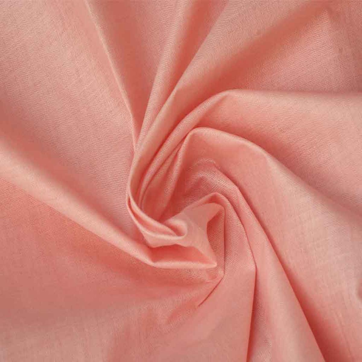Flamingo Pink Plain Glazed Cotton Fabric