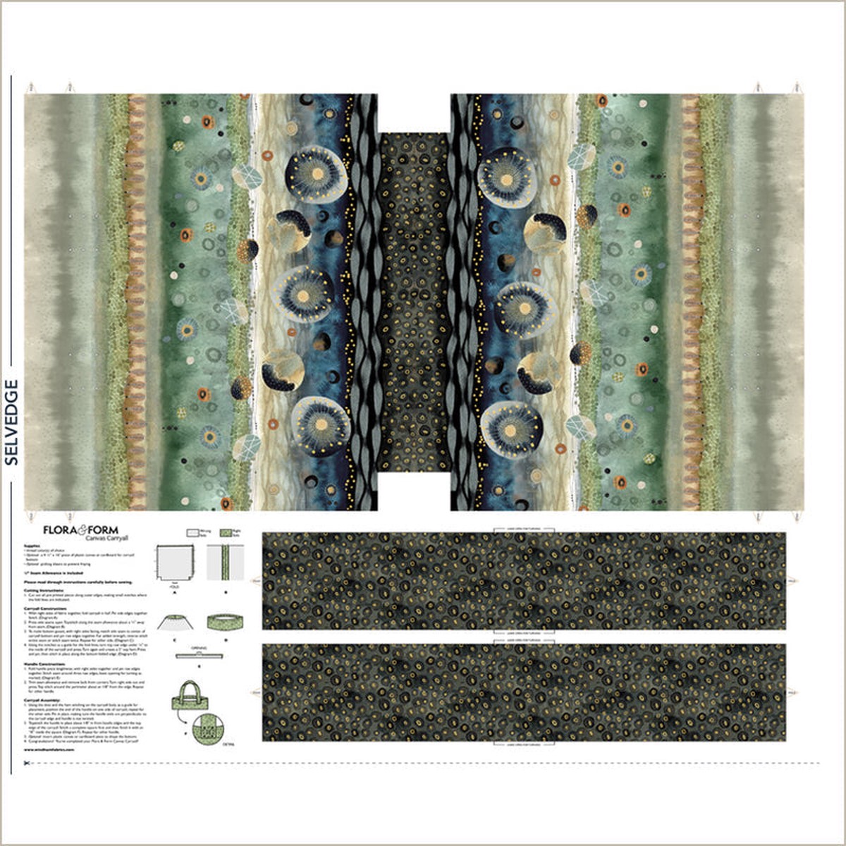 Flora & Form ~ Bag Panel ~ 54785DCP-X Multi
