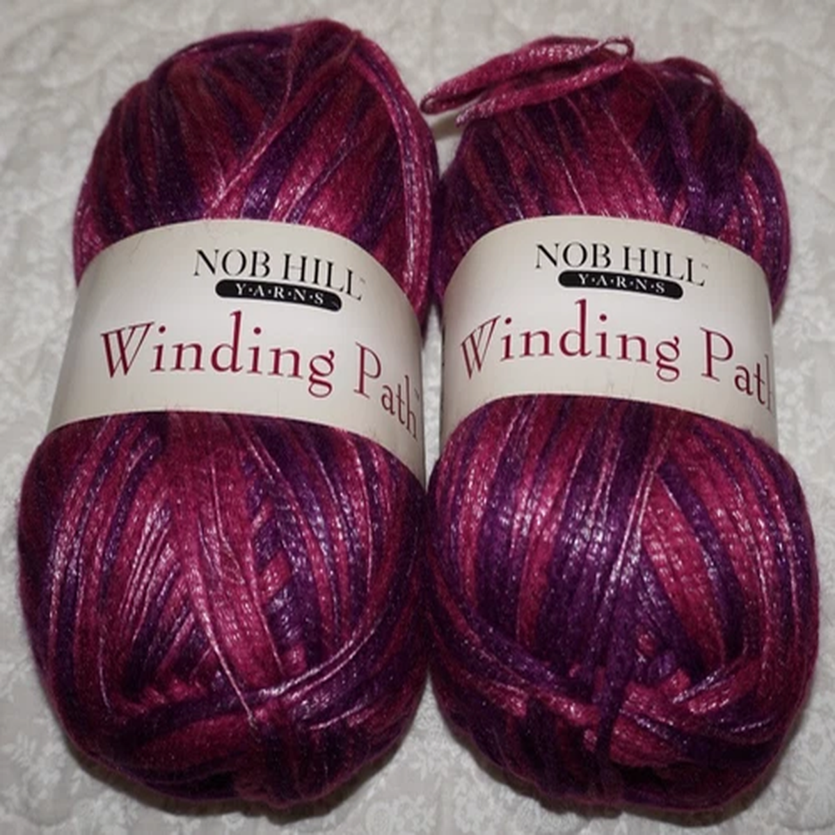 2 Skeins, Nob Hill, "Winding Path", Maple Leaf, Acrylic/Nylon/Wool Blend Yarn